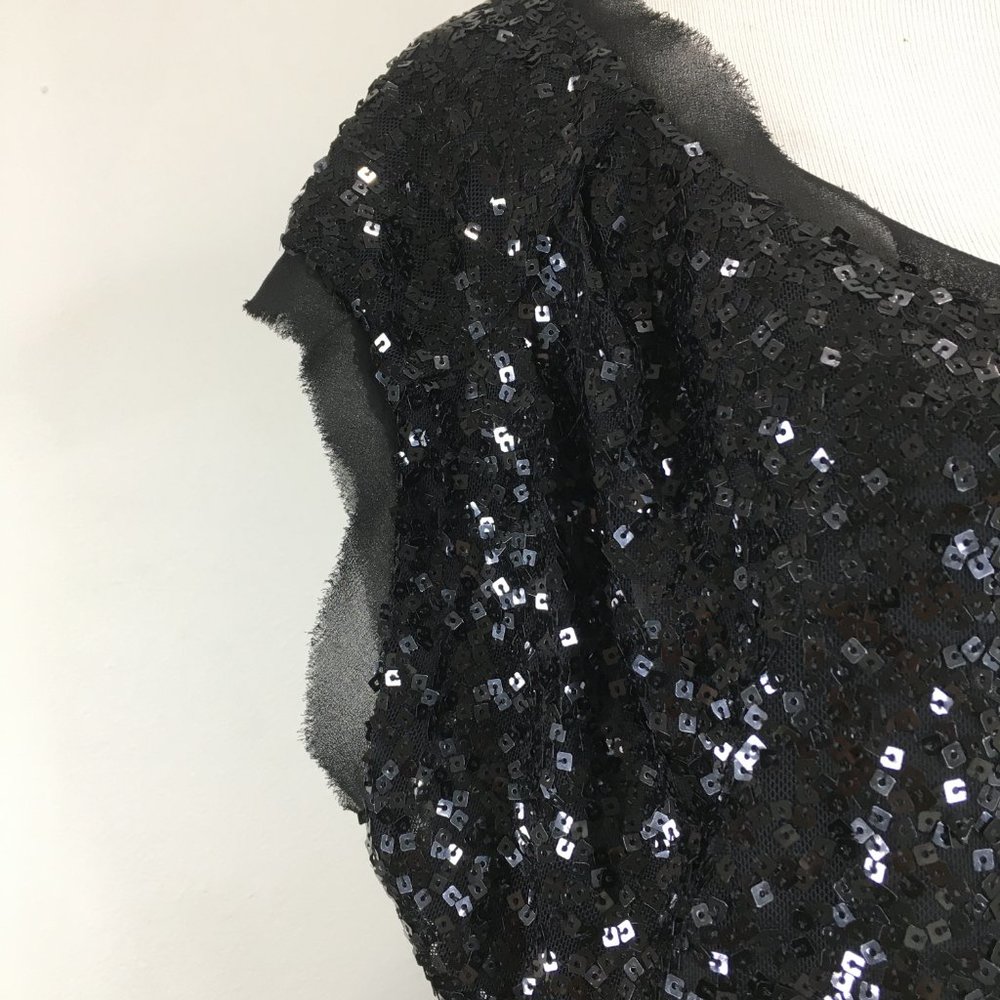 Bcbgeneration Black Sequin Embellished Loose Top … - image 5